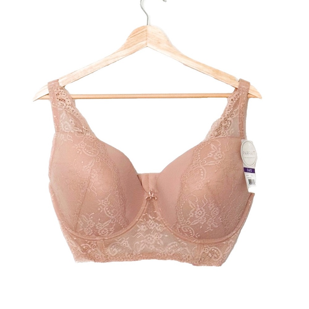 NWT Parfait Sandrine Plunge Longline Bra — 36G (UK) 36I (US) — Cameo Rose